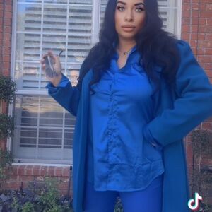 Women's Jade Blue Coat-H